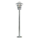 Nordlux Blokhus Lampada a piedistallo Acciaio e Vetro Grigio | IP54 - Adatto per E27